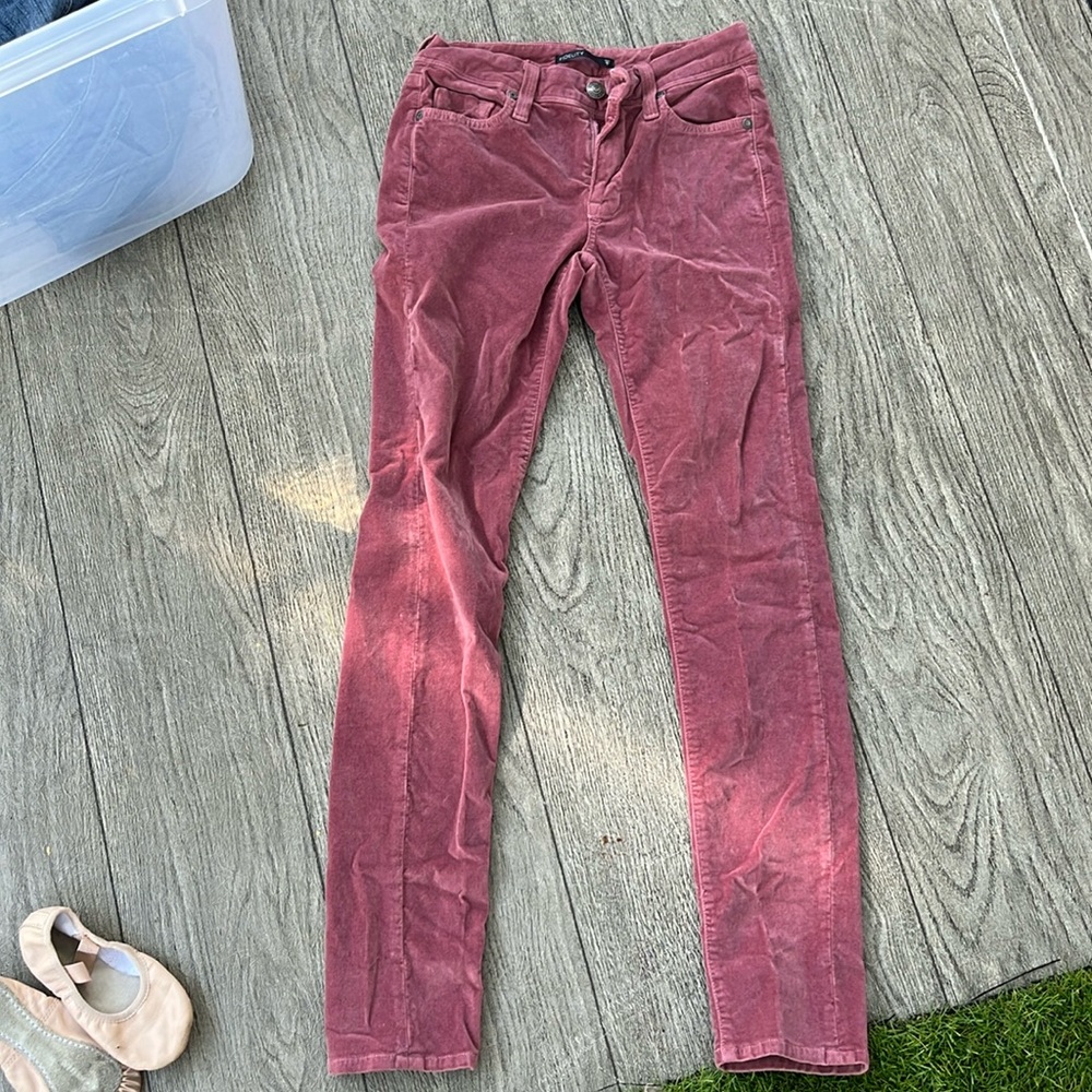 Pink velvet fidelity pants size 26